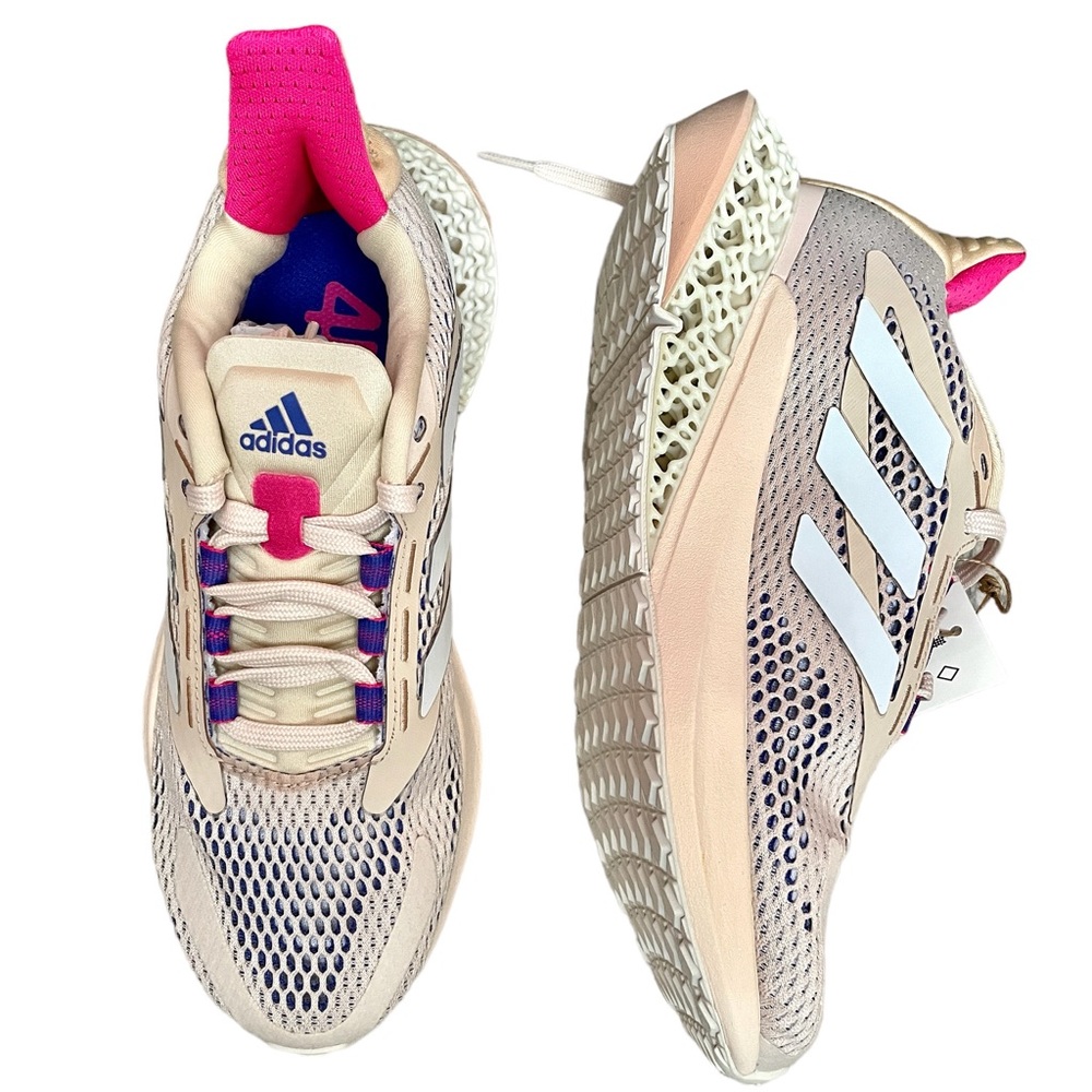 New Adidas Women’s 4DFWD Pulse Running Shoes, Halo Ivory Blush, Size US 6 Q46226